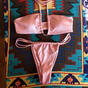 Pink shimmer bikini. Shein. Size small.
